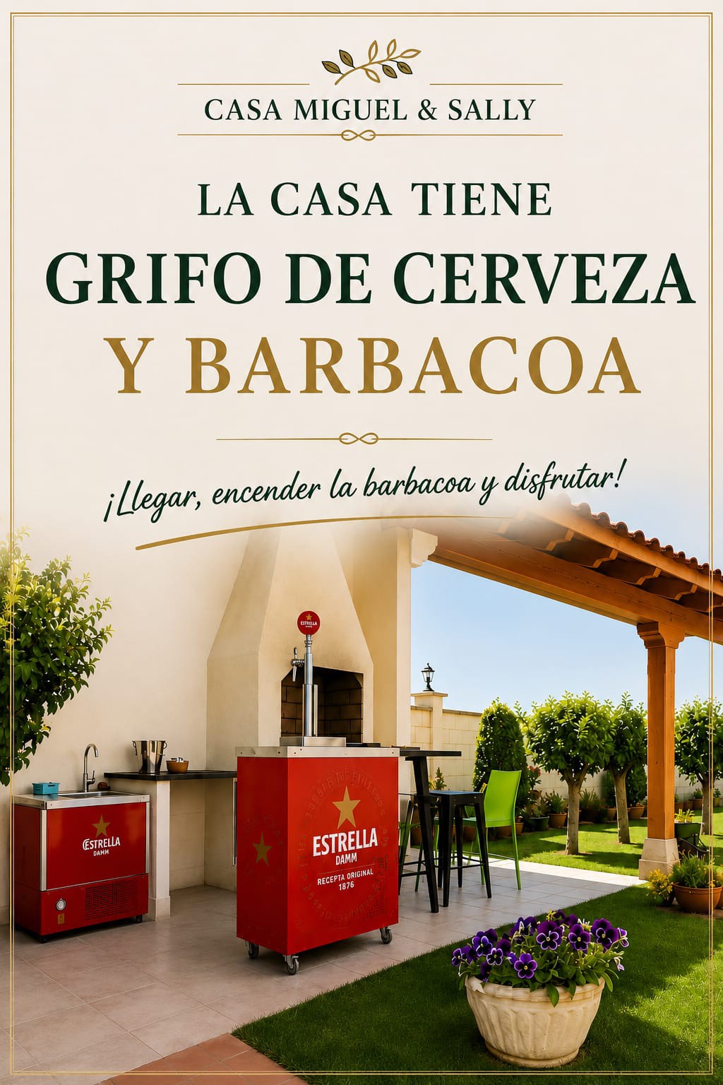 Grifo de cerveza y barbacoa